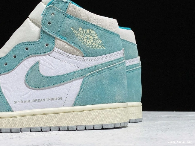 Retro 555088-311 Jordan 1 Green Air OG High Turbo 0801